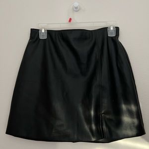 Black Leather Hollister Mini Skirt